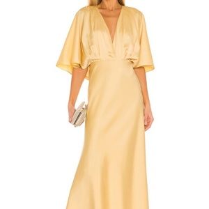 AIIFOS Isabelle Dress in Cream Yellow Size Large, new with tags